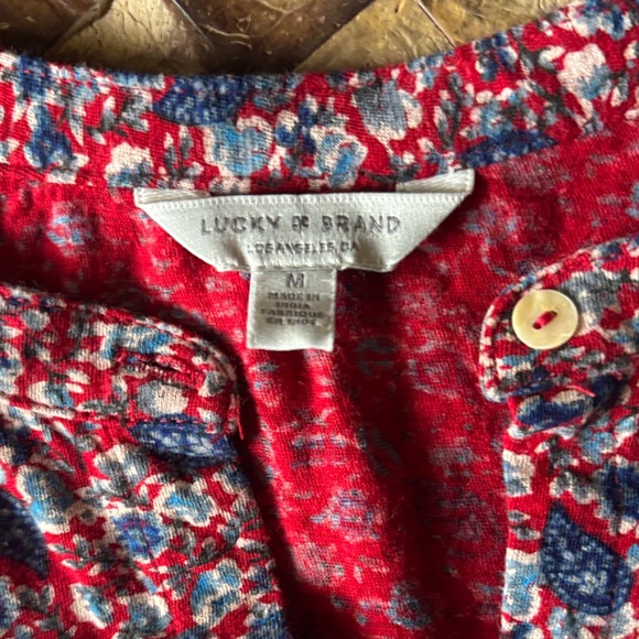 Lucky Brand Red Floral Blouse - Picture 2 of 4